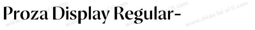Proza Display Regular字体转换